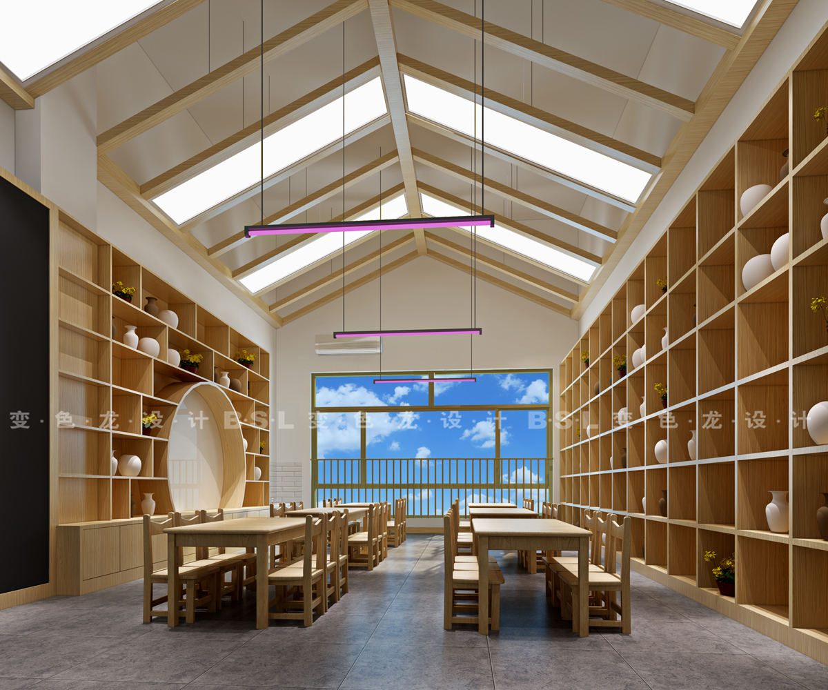 南寧江雷幼兒園設(shè)計(jì)陶藝室效果圖，幼兒園設(shè)計(jì)